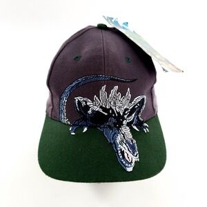 Vintage 1998 Godzilla Movie Flex Fit Hat Cap Youth Embroidered Toho New w/ Tag